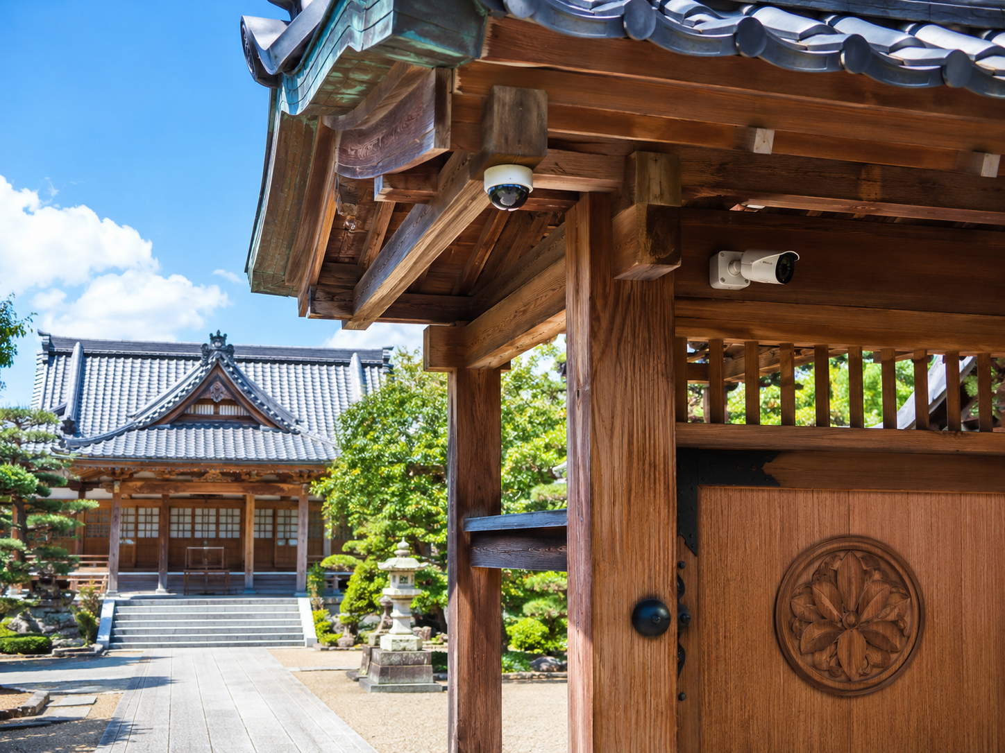 寺院向け防犯カメラ設置 イメージ